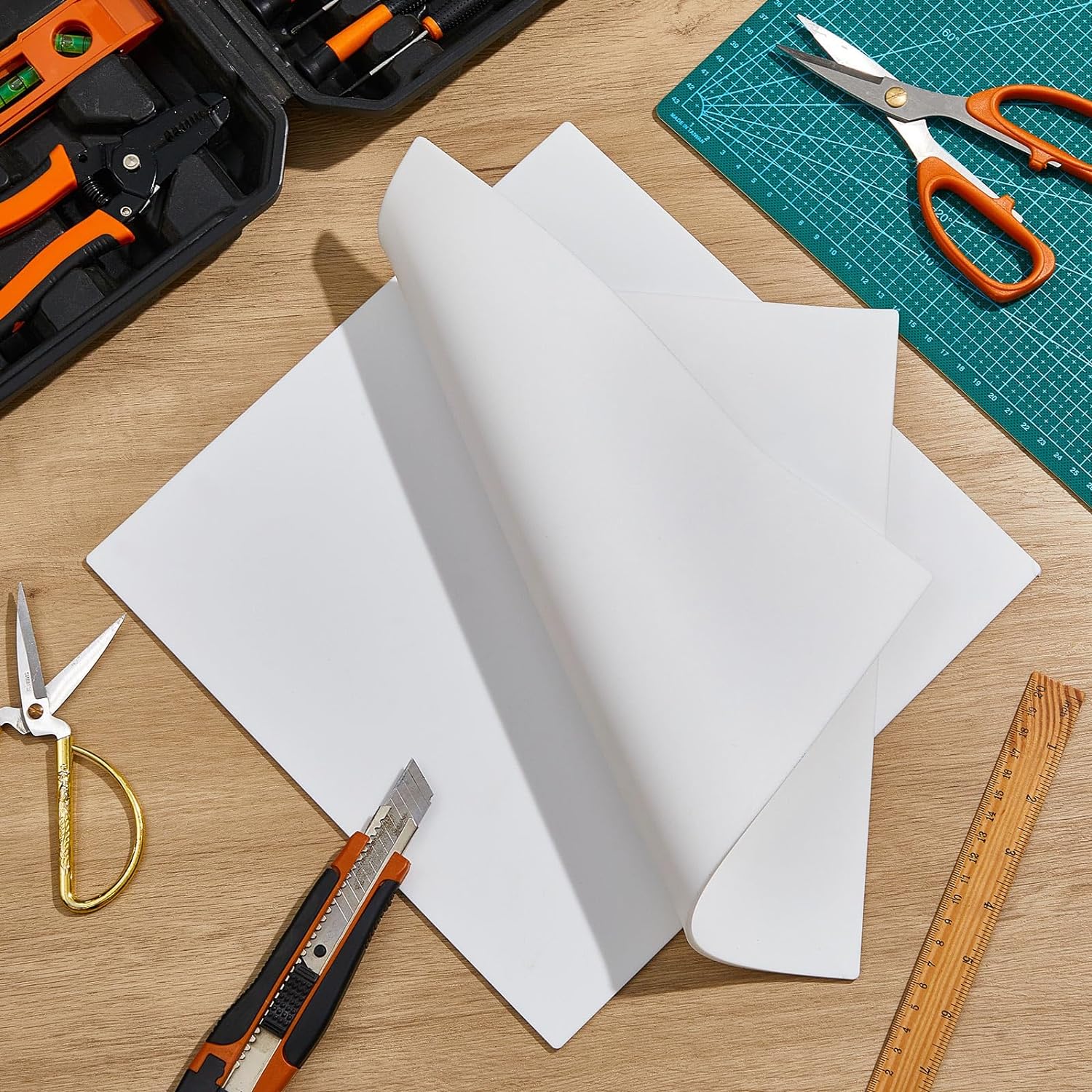 シリコーン ゴム シート 12 x 12 インチ、1/8 インチの白色ゴム パッド、高耐久耐熱ゴム ガスケット素材 - Paidu サプライヤー