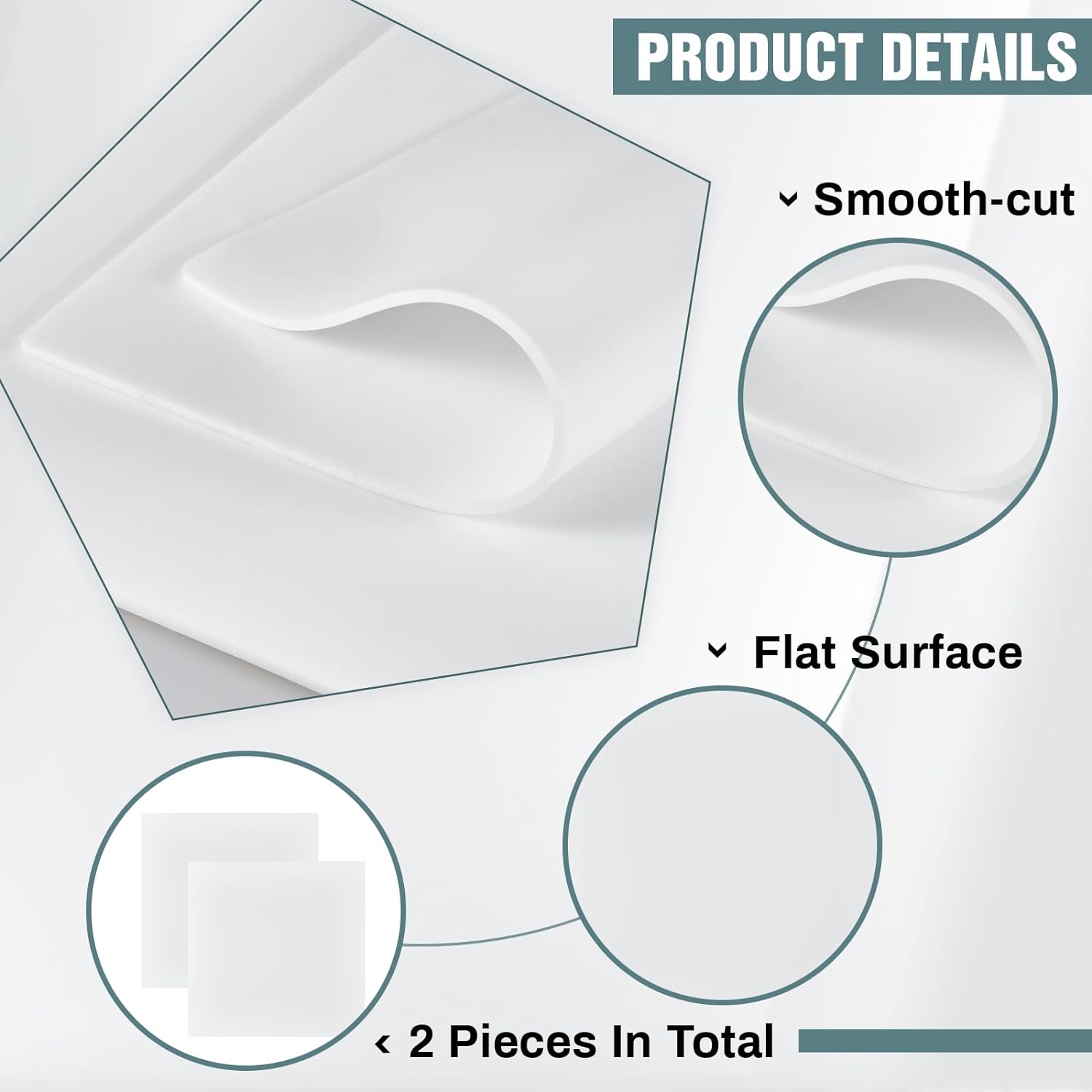 シリコーン ゴム シート 12 x 12 インチ、1/8 インチの白色ゴム パッド、高耐久耐熱ゴム ガスケット素材 - Paidu サプライヤー